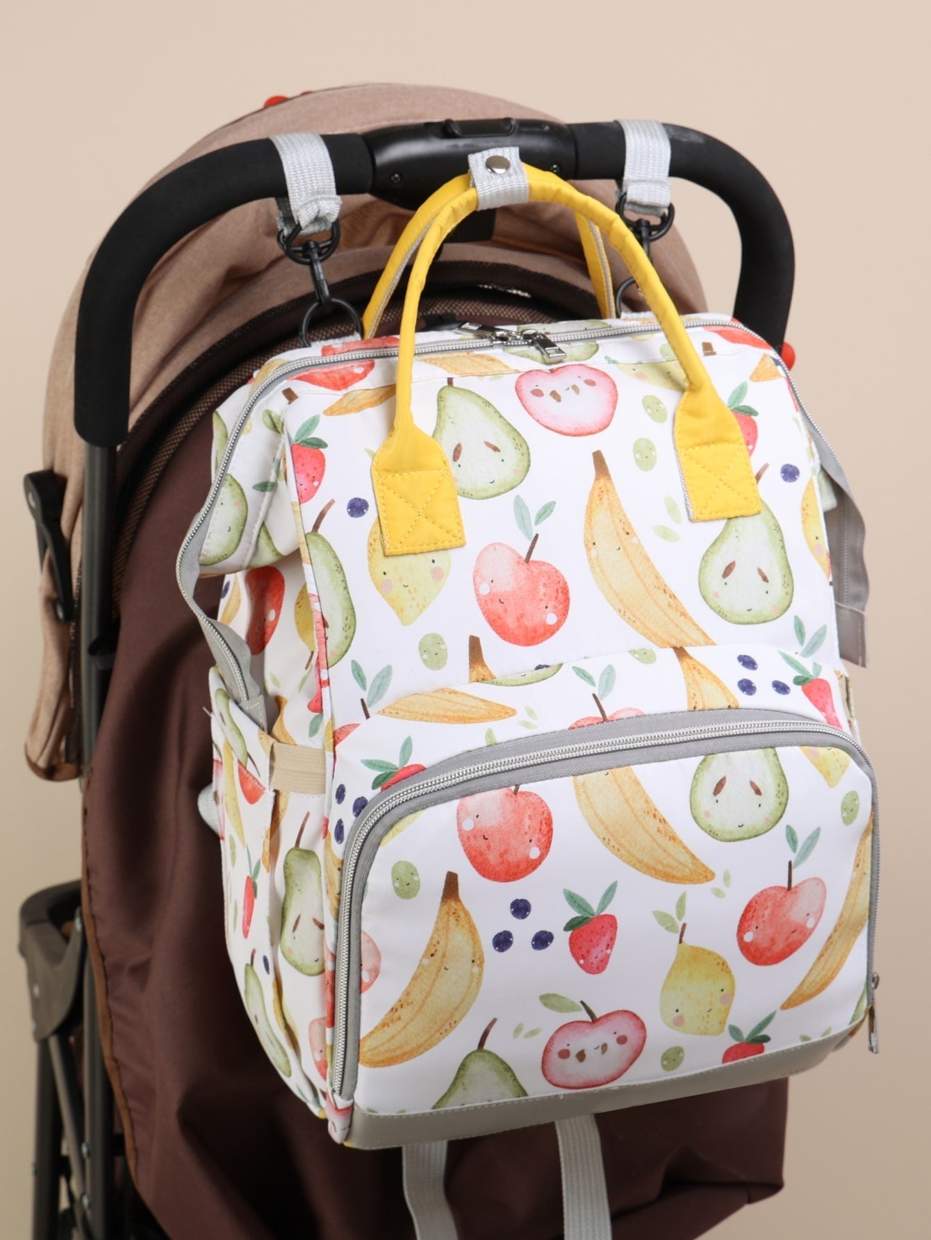 Sac À Langer Motif Fruit Grande Capacité