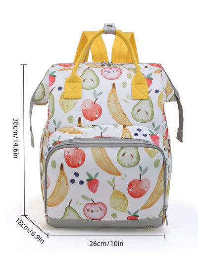 Sac À Langer Motif Fruit Grande Capacité