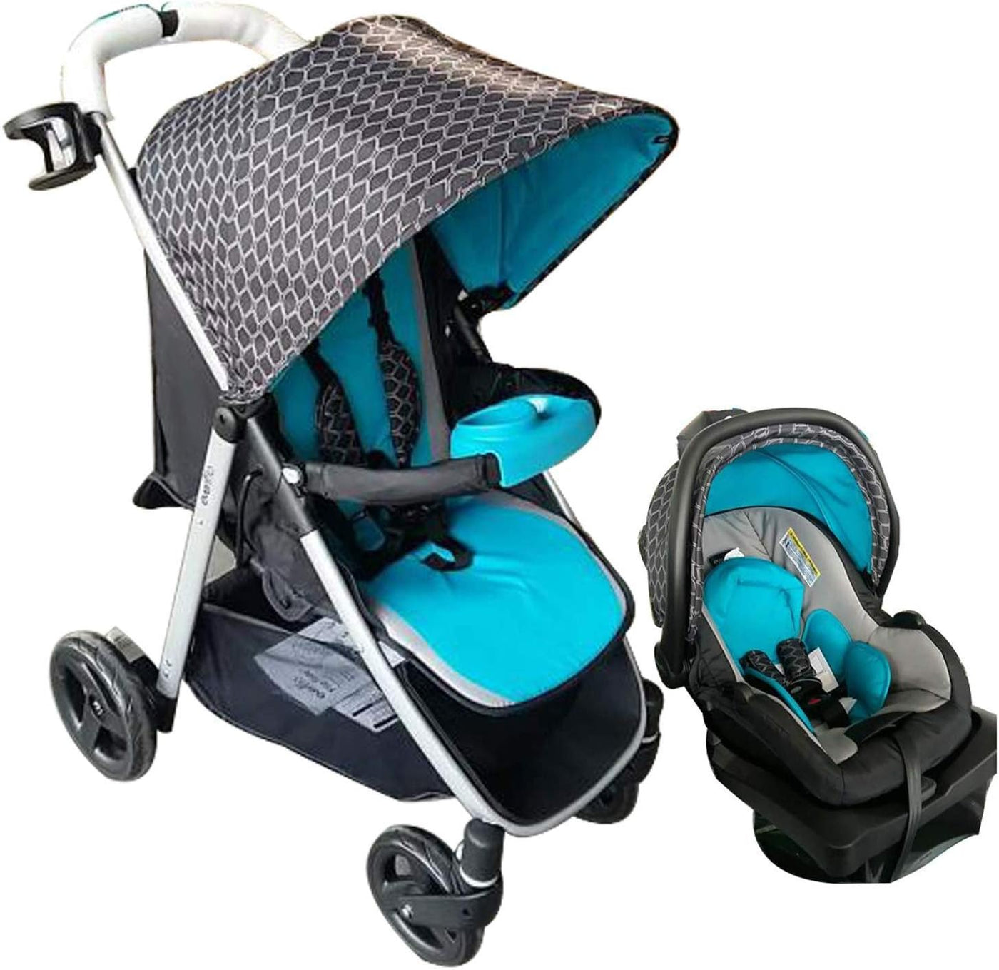 Poussette duo FlipSide Réversible + Siège auto – Evenflo