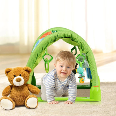 Centre d'Activités Bébé avec Tapis de Jeu 4-en-1