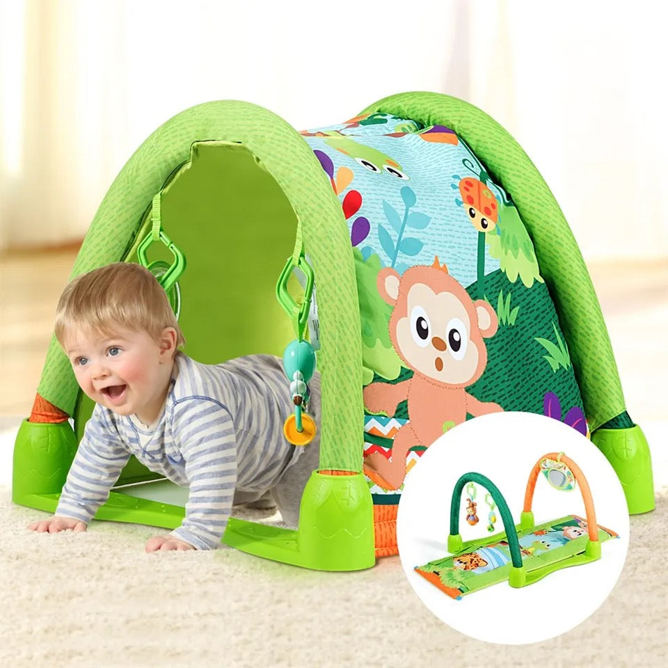 Centre d'Activités Bébé avec Tapis de Jeu 4-en-1