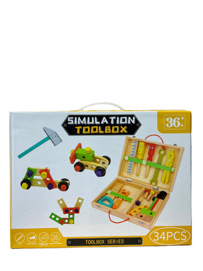 Kit Outils en Bois pour Enfants - Boîte à Outils DIY