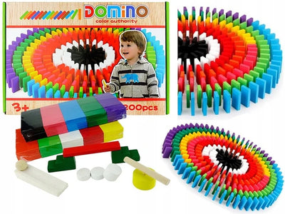 Domino Couleurs En Bois - 200 Pcs