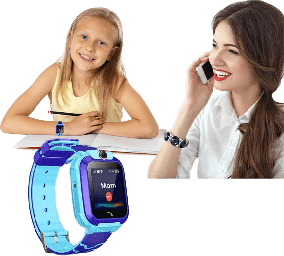 Montre connectée pour enfants , suivi GPS et appels, bouton SOS