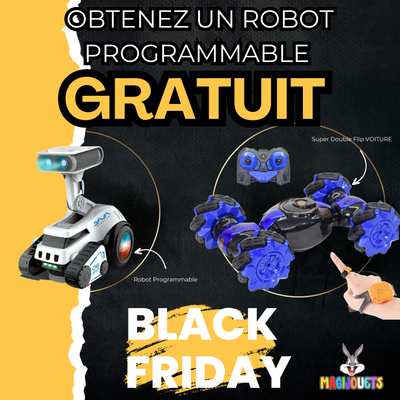 Pack Futuriste pour Enfants : Voiture Super Double Flip + Robot Programmable